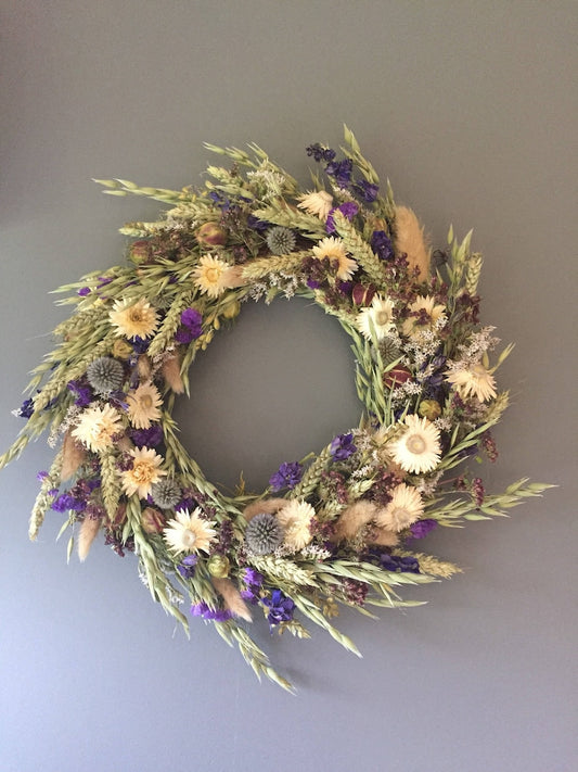 Dried flower wreath