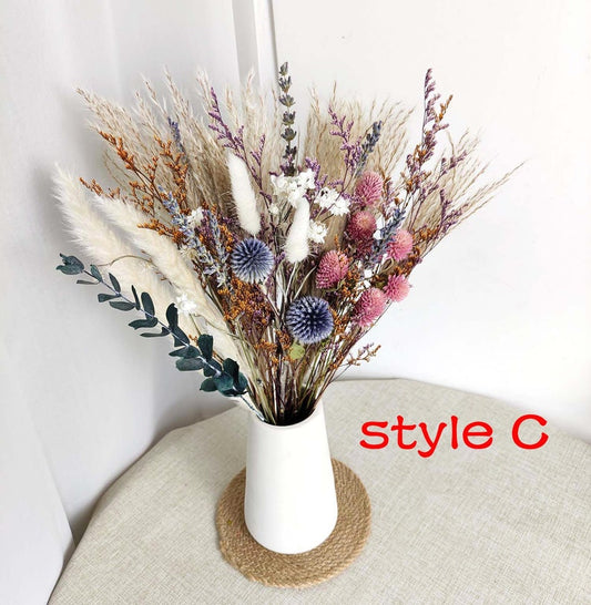 5 style dried flower bouquet for vase