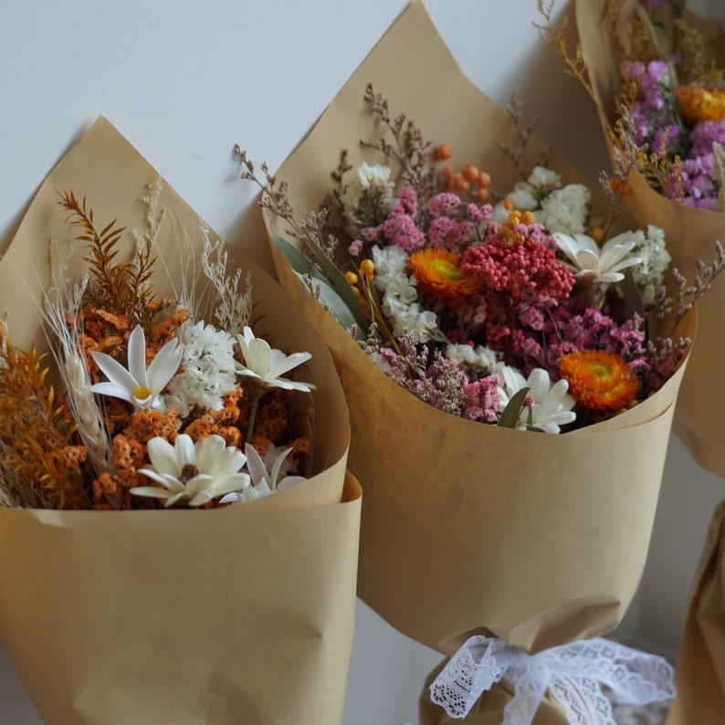 Dried flower bouquets