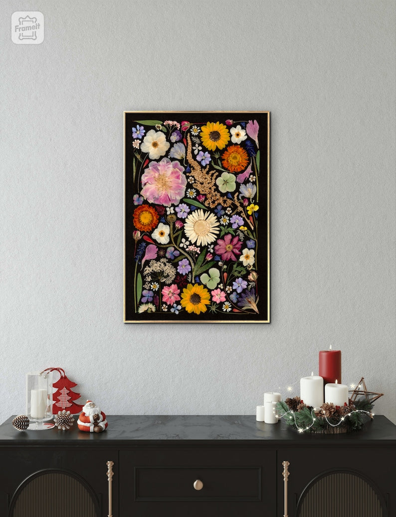 Pressed Flower Art Print A3 size