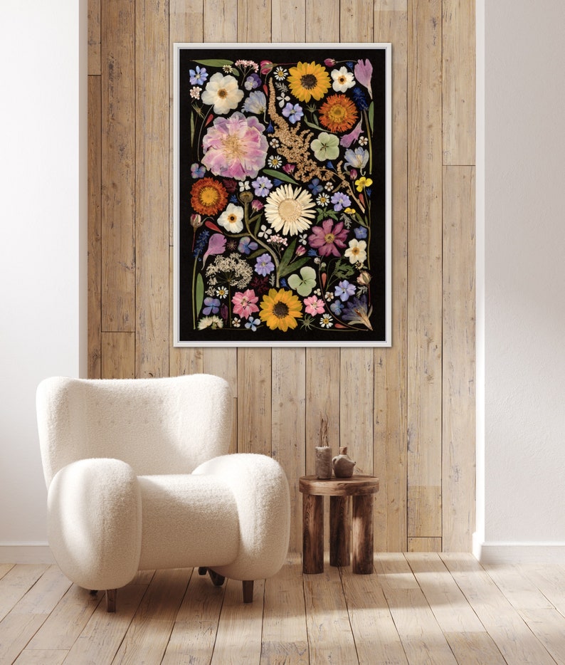 Pressed Flower Art Print A3 size