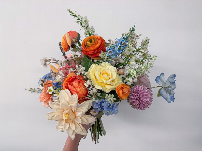 Summer wedding bridal bouquet