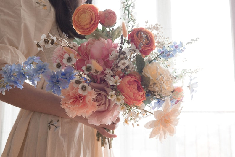 Summer wedding bridal bouquet